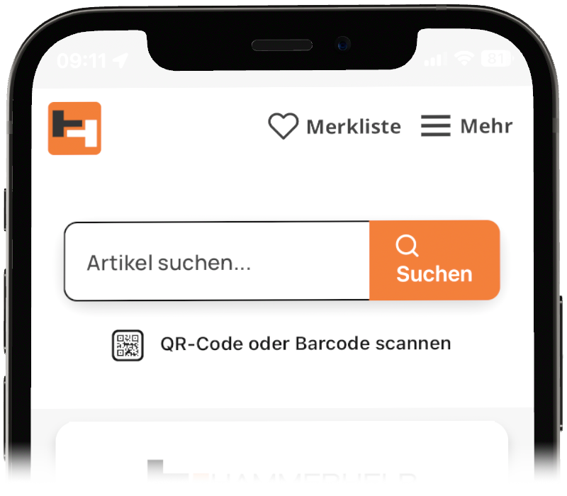 Suchen mit der HammerHelp-App